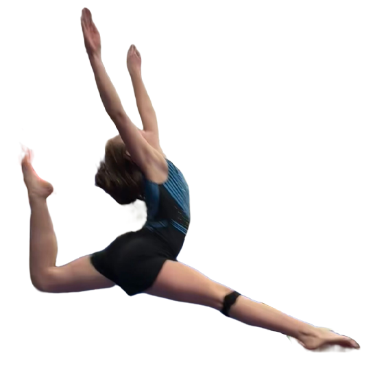 04 A woman in the air doing an aerial dance.